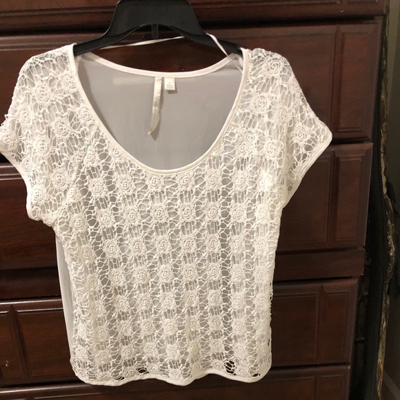 Lauren Conrad lacy top size L - Picture 1 of 2